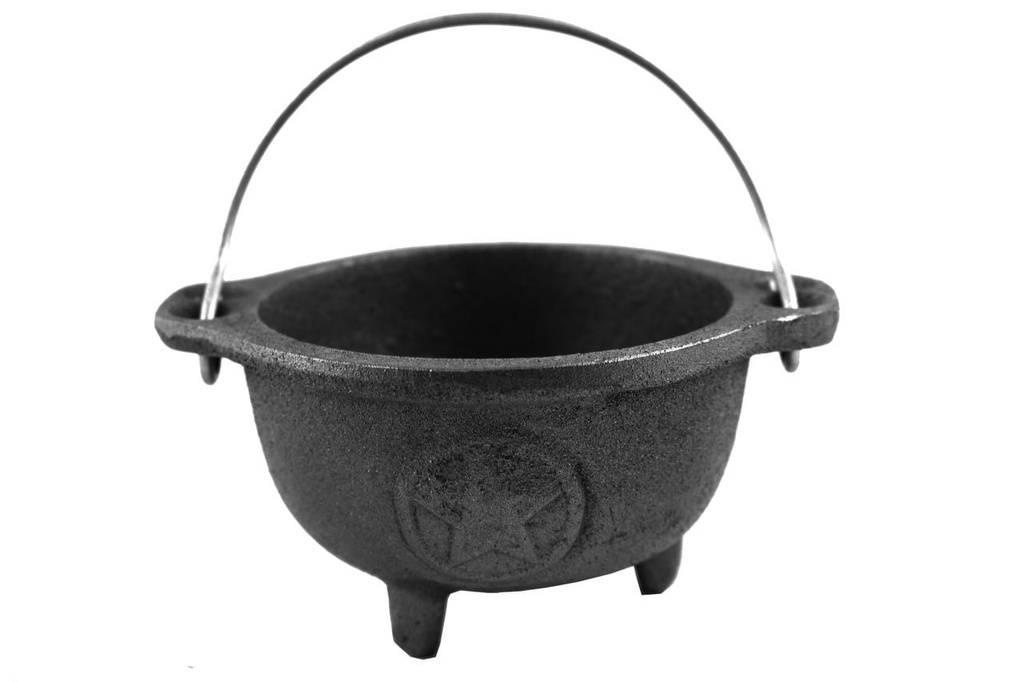 [91874] Pentacle Cast Iron Cauldron – 4"