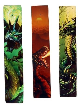 [91880] 11" Dragon Wooden Incense Ashcatchers – Set of 6