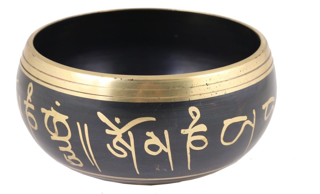 [91882] 4.25" Black Hand of Hamsa Tibetan Singing Bowl