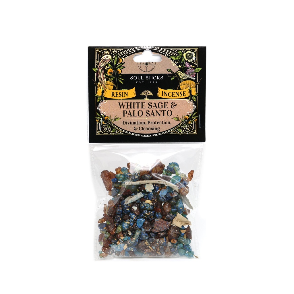 [91935] White Sage & Palo Santo Natural Resin Incense – 1 oz
