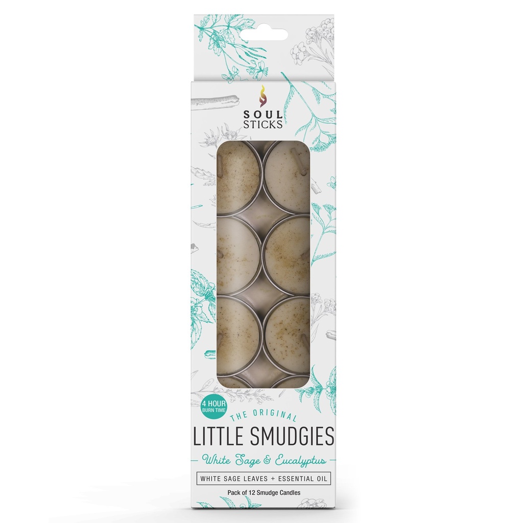 [91942] Little Smudgies Candle White Sage & Eucalyptus Pack