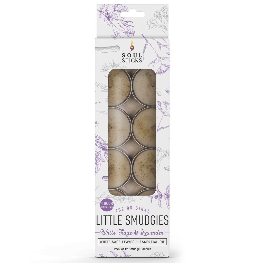 [91945] Little Smudgies Candle White Sage & Lavender Pack