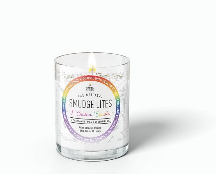 [91953] Smudge Lites Candle 7 Chakras – 4"