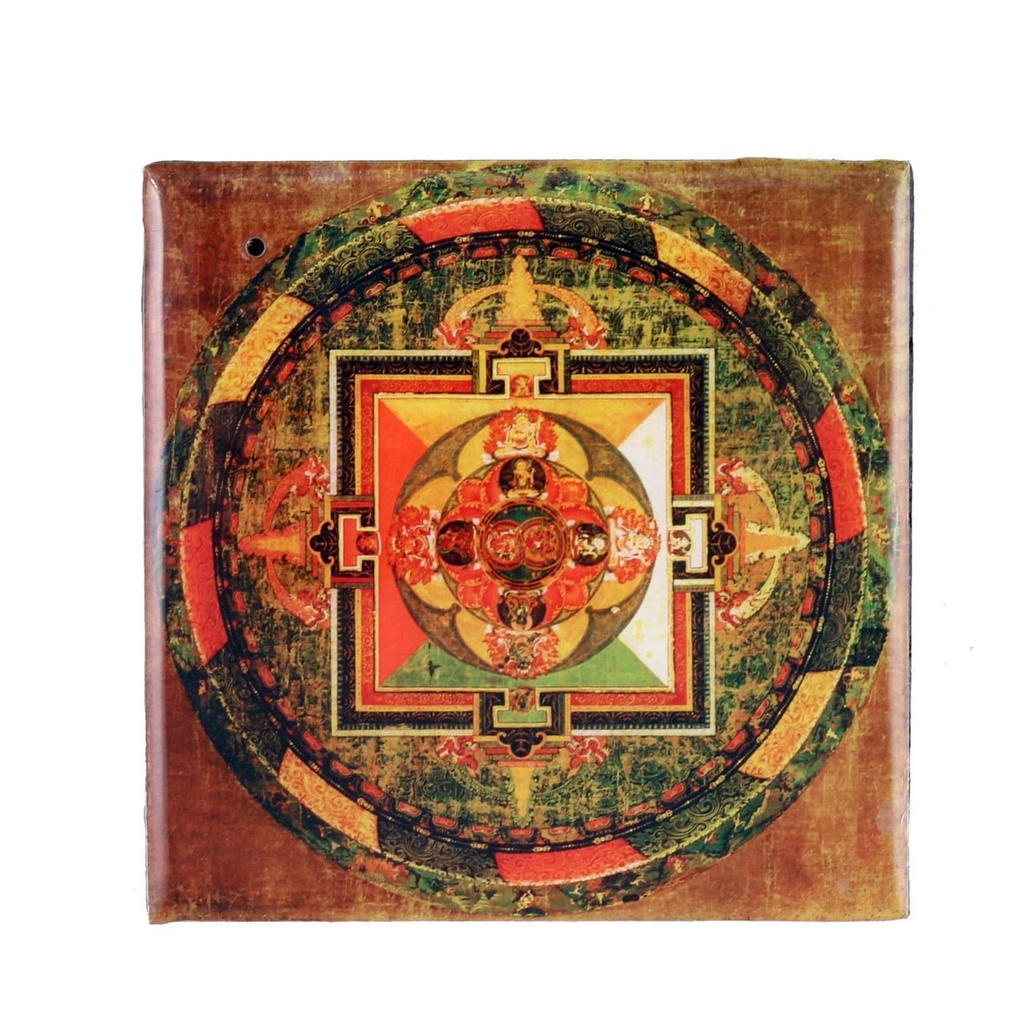 [91967] Shree Yantra Wooden Incense Ashcatcher – 4"