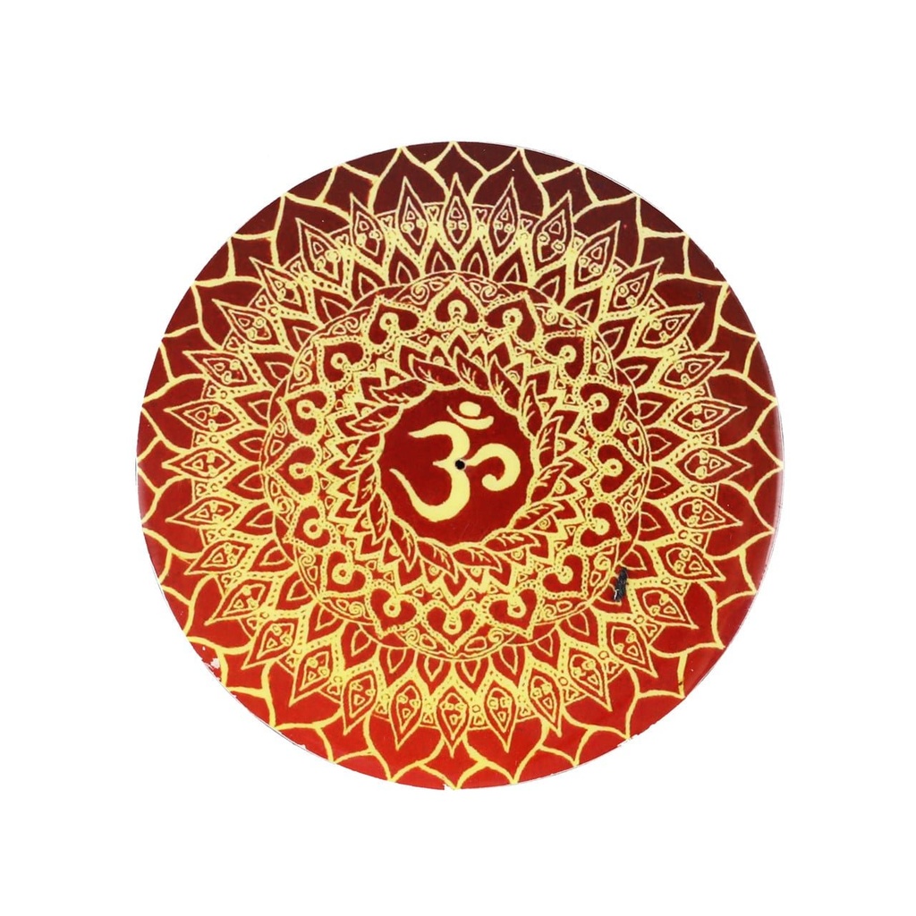 [91979] Om Wooden Incense Ashcatcher – 4"