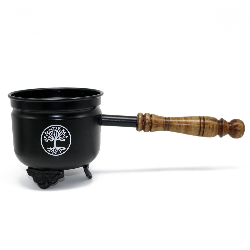 [14065] Tree of Life Smudge Pot w/ Handle – 4"