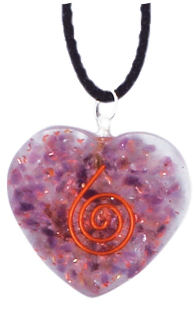[92030] Amethyst Orgonite Crystal Necklace – 3.5cm