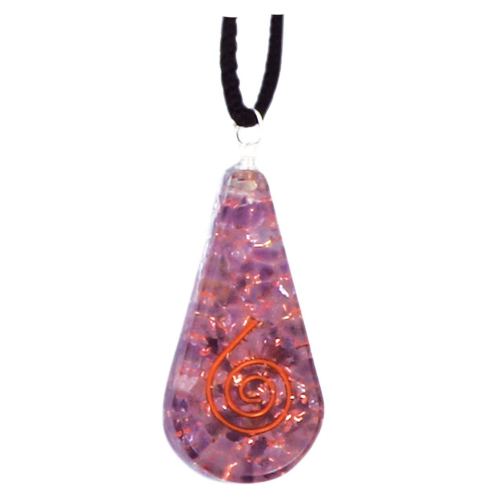 [92044] Amethyst Orgonite Crystal Necklace – 4.5cm