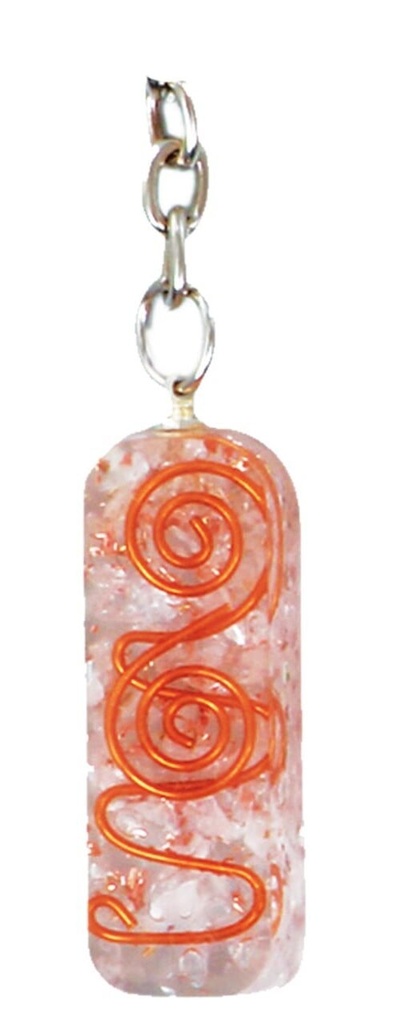 [92053] Rose Quartz Orgonite Crystal Keychain – 4.5cm
