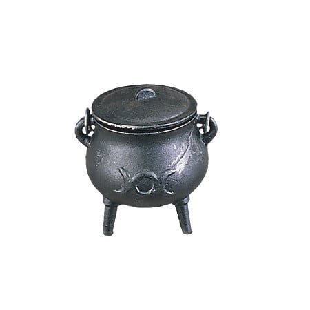 [10072] Triple Moon Cast Iron Cauldron – 3.5"