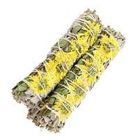[92061] 9" Sunflower White Sage Smudge Stick