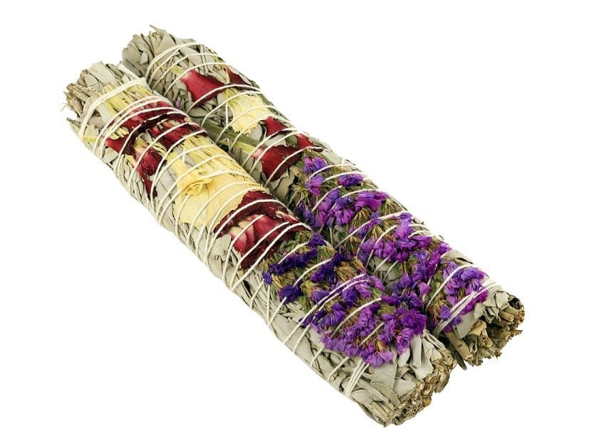 [92063] 9" Morning Glory White Sage Smudge Stick