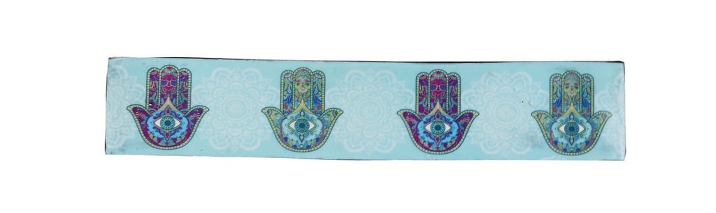 [92081] 11" Hamsa Wooden Incense Ashcatchers – Set of 6