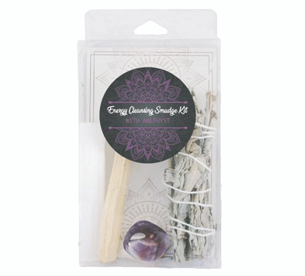 [92094] Energy Cleansing Smudge Kit w/ Amethyst
