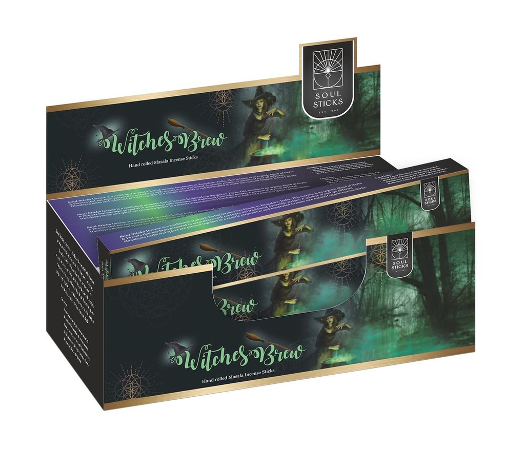 Soul Sticks Witches Brew Masala Incense Sticks – 15g / 12-Pack Box