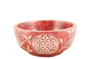 Red Flowers Soapstone Smudge Bowl – 4"