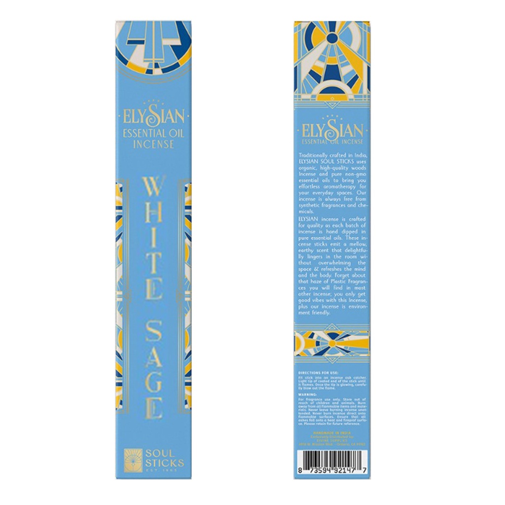 [92147] Elysian White Sage Essential Oil Incense Sticks