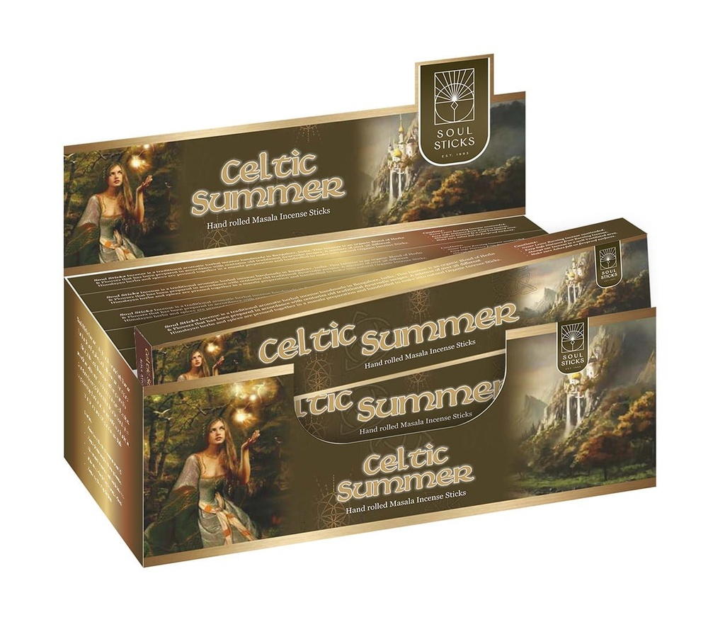 Soul Sticks Celtic Summer Masala Incense Sticks – 15g / 12-Pack Box