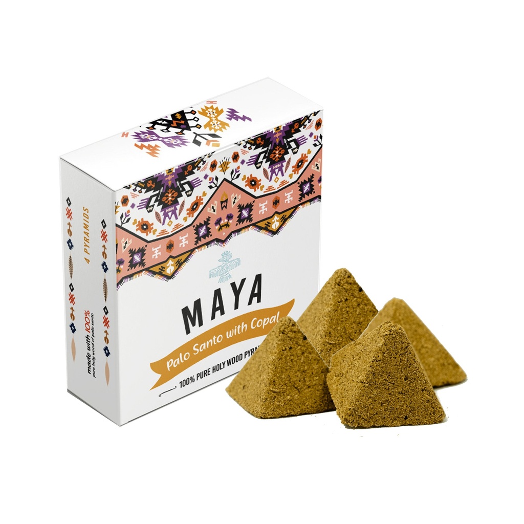 [92205] Maya Palo Santo w/ Copal Incense Pyramids – 4 pcs