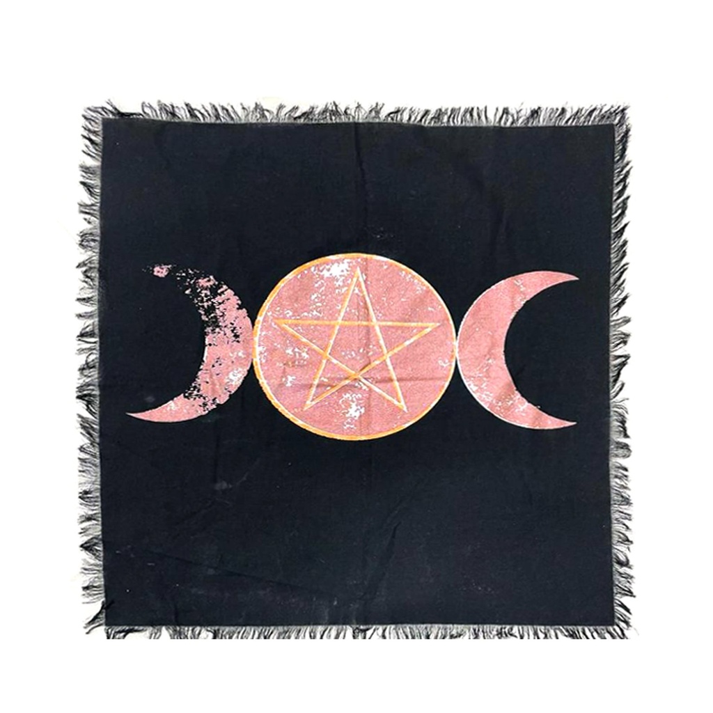 [92210] Triple Moon Altar Cloth Tapestry – 18" x 18"