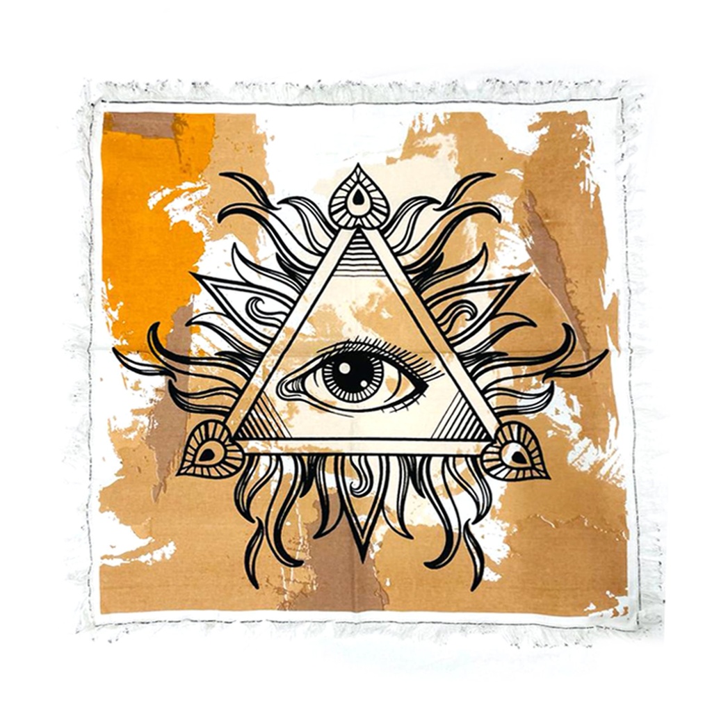 [92214] Evil Eye Meditation Altar Cloth Tapestry – 18" x 18"