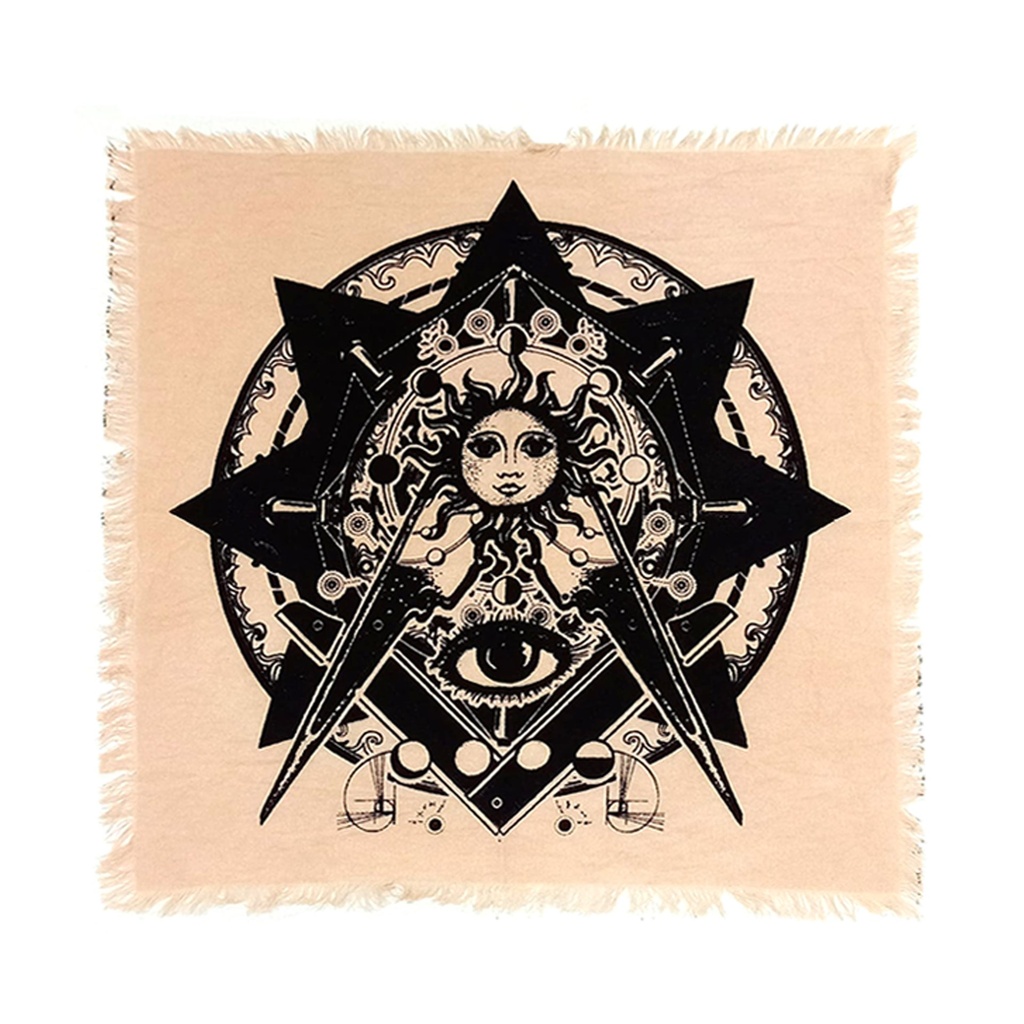 [92215] Evil Eye Sun Altar Cloth Tapestry – 18" x 18"