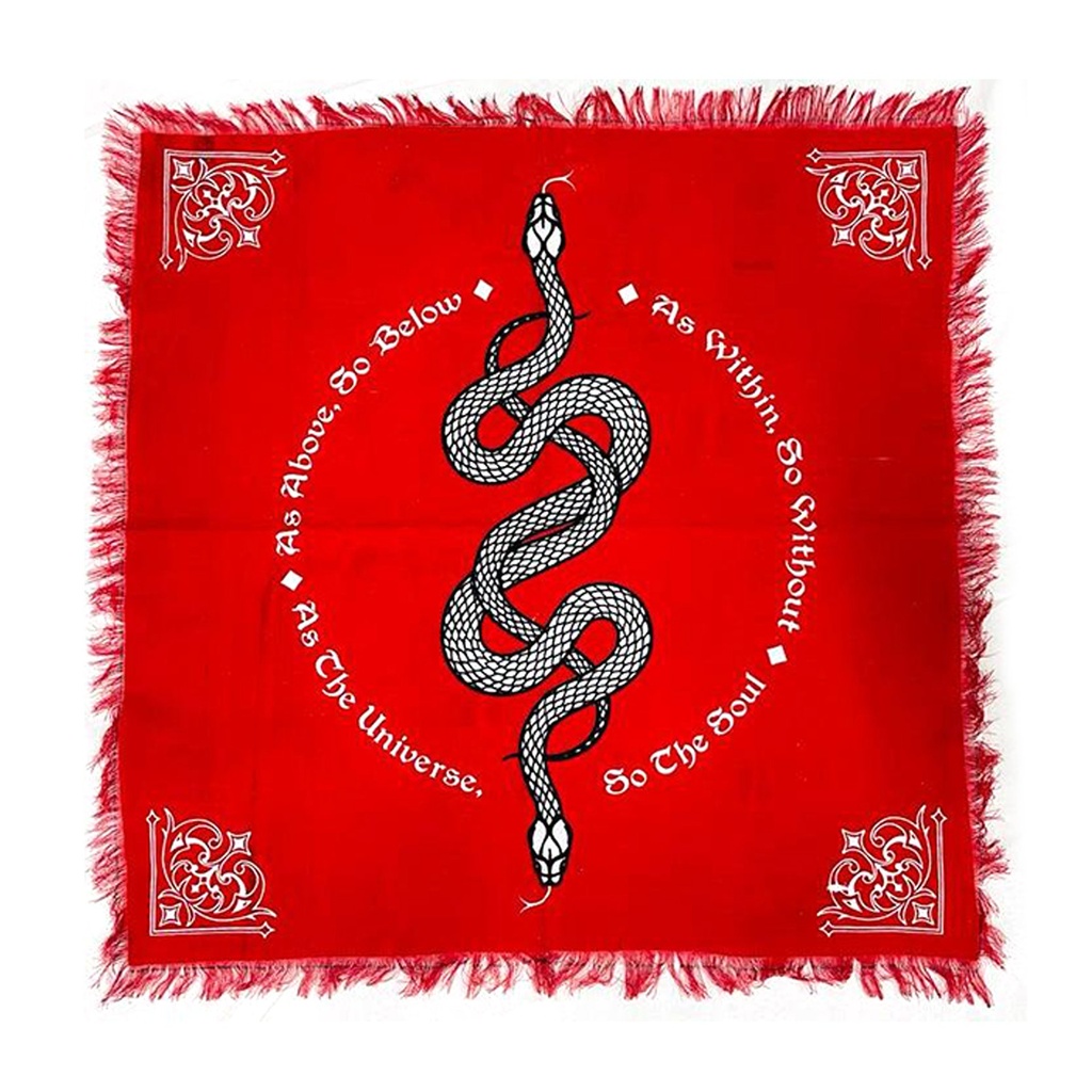 [92218] Serpent Altar Cloth Tapestry – 18" x 18"