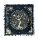 Golden Tree Altar Cloth Tapestry – 18" x 18"