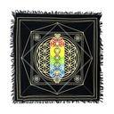 Chakra Flower of Life Altar Cloth Tapestry – 18" x 18"