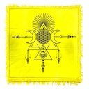 Geometric Triple Moon Altar Cloth Tapestry – 24" x 24"