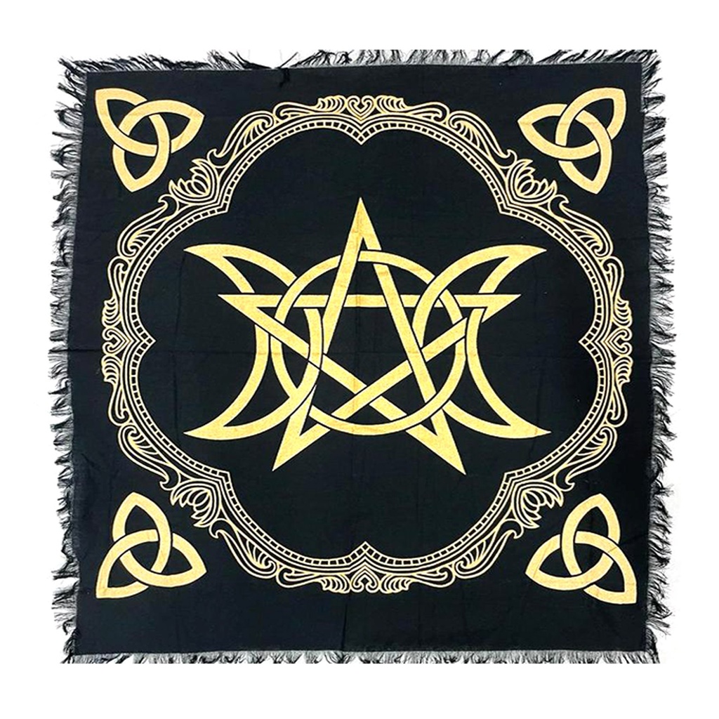 [92245] Triple Moon Altar Cloth Tapestry – 24" x 24"