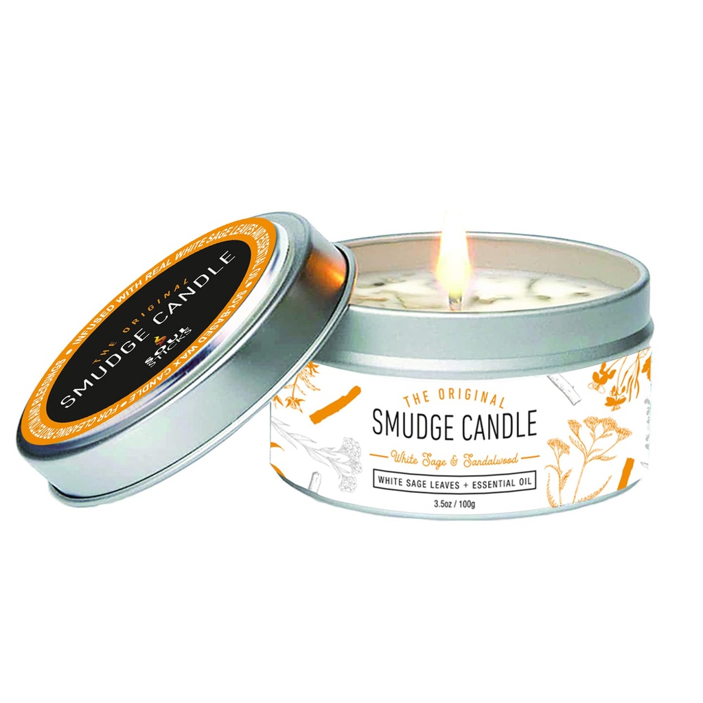 [92254] White Sage & Sandalwood Smudge Candle – 100g