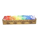 7 Chakras Watercolor Wooden Incense Coffin Box
