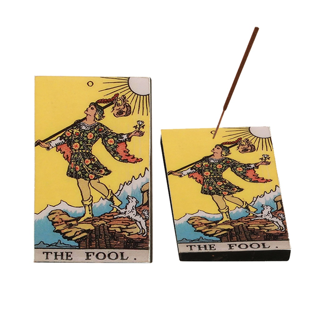 [94029] The Fool Tarot Card Wooden Ash Catcher – 3" x 5"