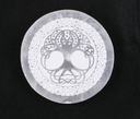 Tree of Life Round Selenite Incense Burner – 3"