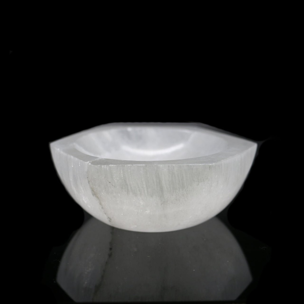[94134] Hexagonal Selenite Smudge Bowl – 4"