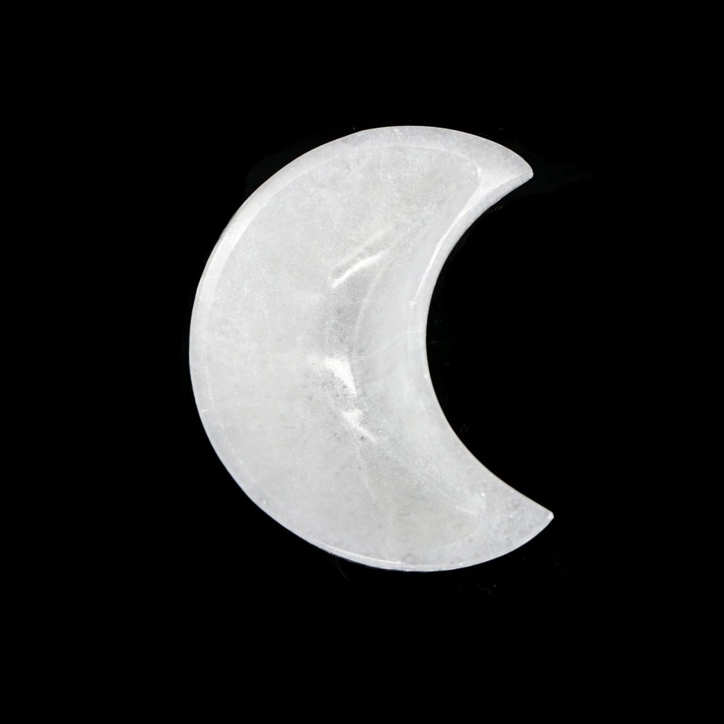[94140] Moon Selenite Smudge Bowl – 5"