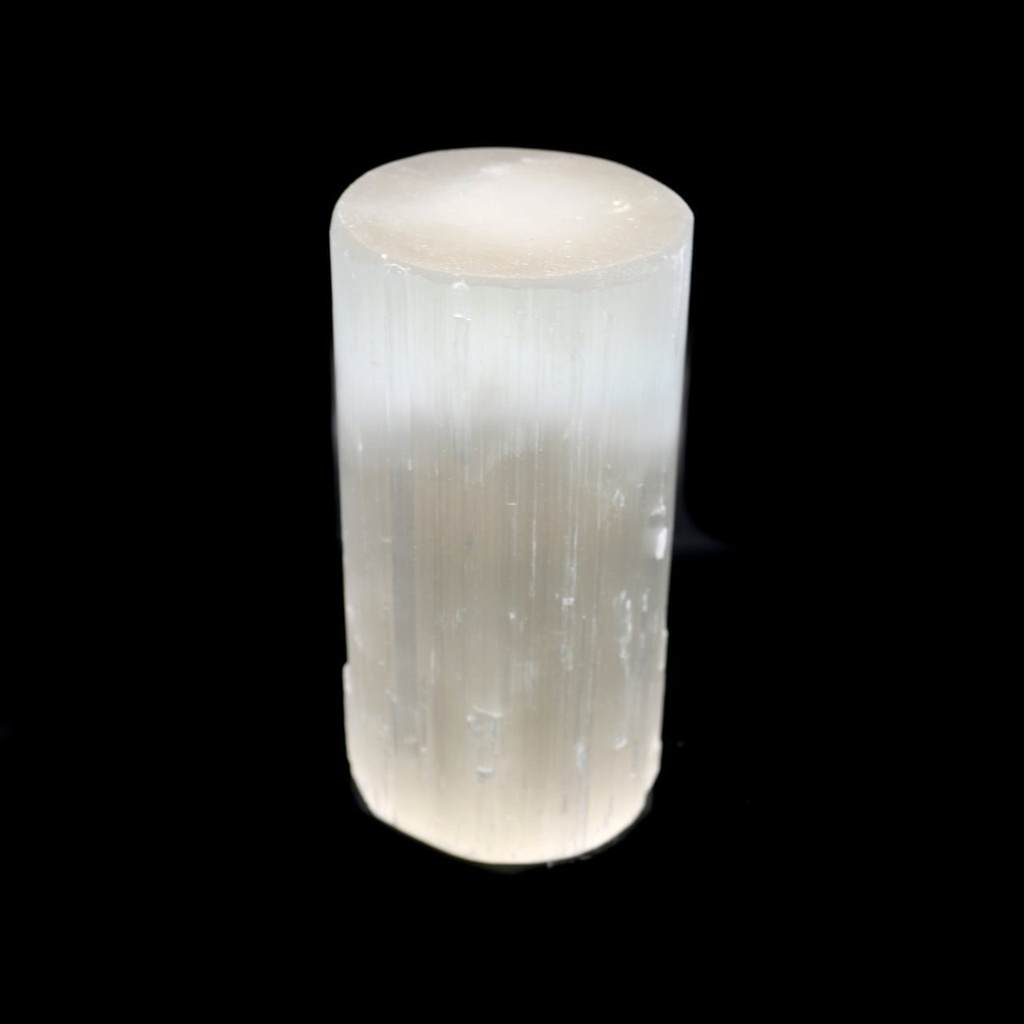 [94142] Cylinder Selenite Lamp w/ Cord & Bulb – 6"