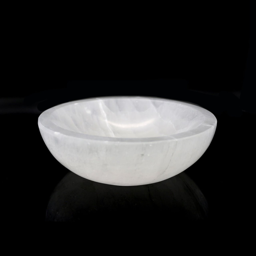 [94147] Round Selenite Smudge Bowl – 6"