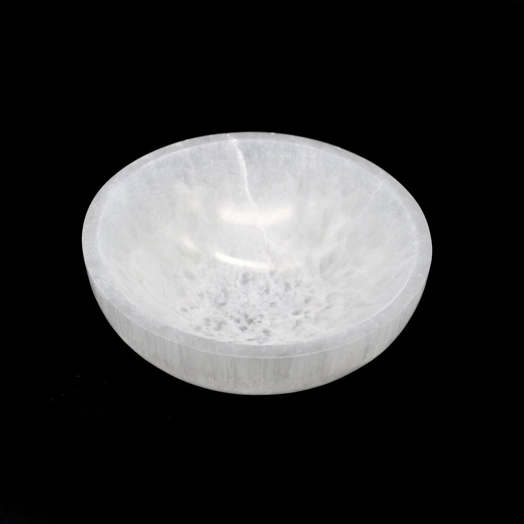 [94176] Round Selenite Smudge Bowl – 5"