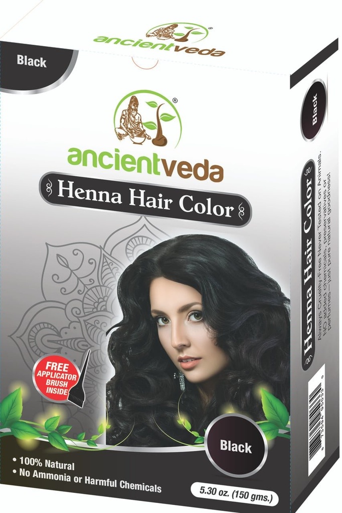 [95033] AncientVeda Black Natural Henna Hair Color