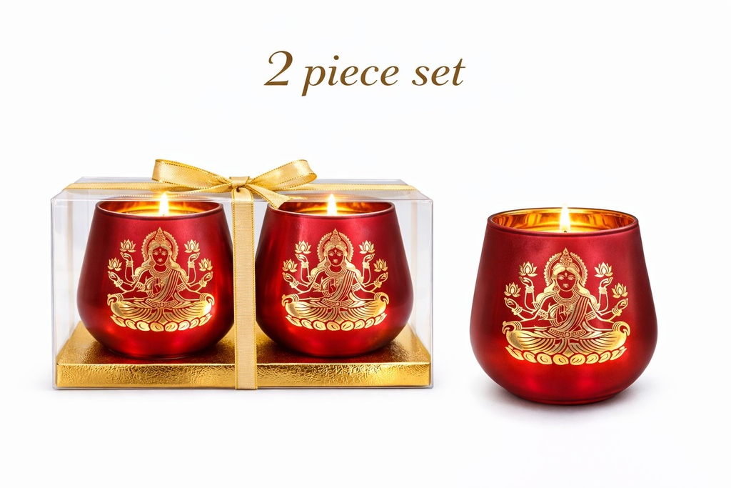 [99154R] Laxmi Candle Holder – 4" / Set of 2