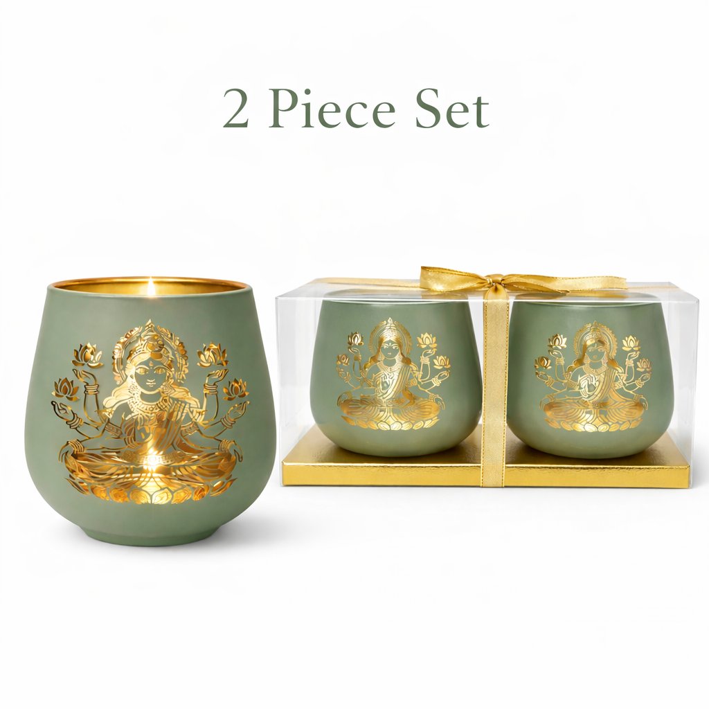 [99154T] Laxmi Candle Holder – 4" / Set of 2
