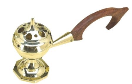 [BCC] Brass Charcoal Burner with Handle – 5"