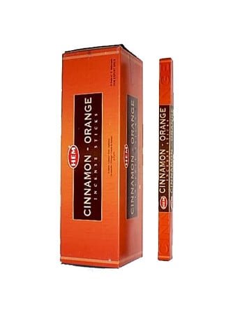 [H100-CINNAMON ORANGE] HEM Cinnamon Orange Square Incense Sticks – 25-Pack Box