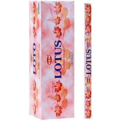 [H100-LOTUS] HEM Lotus Square Incense Sticks – 25-Pack Box