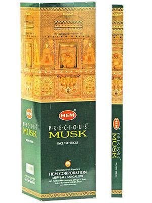 [H100-PRECIOUSMUSK] HEM Precious Musk Square Incense Sticks – 25-Pack Box