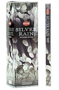 [H100-SILVERRAIN] HEM Silver Rain Square Incense Sticks – 25-Pack Box