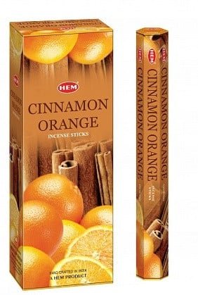 HEM Cinnamon Orange Hexa Incense Sticks – 6-Pack Box