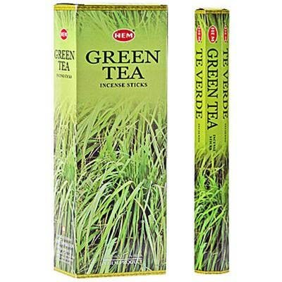 HEM Green Tea Hexa Incense Sticks – 6-Pack Box